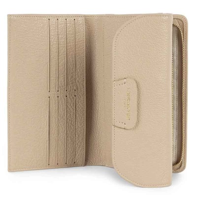 Lancaster Back To Back Organizer Wallet Dune