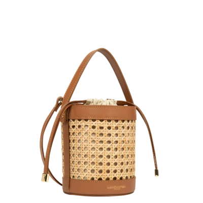 Lancaster Small Bucket Bag Cannage Rotin