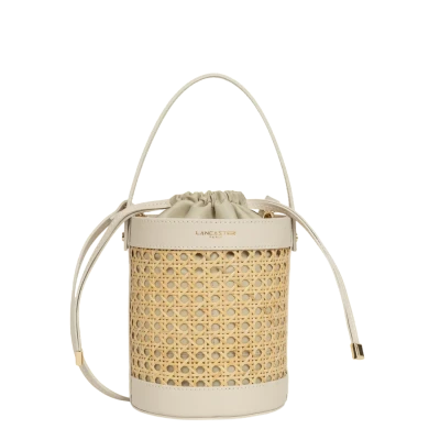 Lancaster Medium Bucket Bag Cannage Rotin