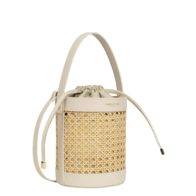 Lancaster Medium Bucket Bag Cannage Rotin