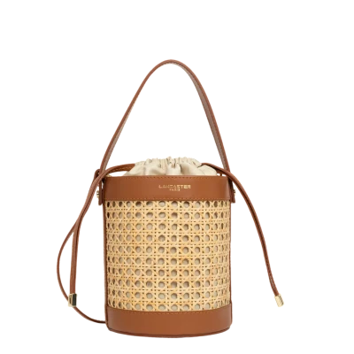 Lancaster Medium Bucket Bag Cannage Rotin