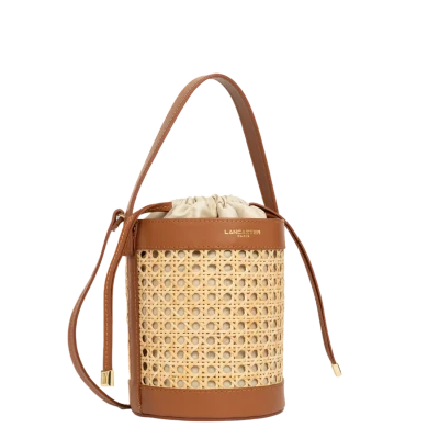 Lancaster Medium Bucket Bag Cannage Rotin