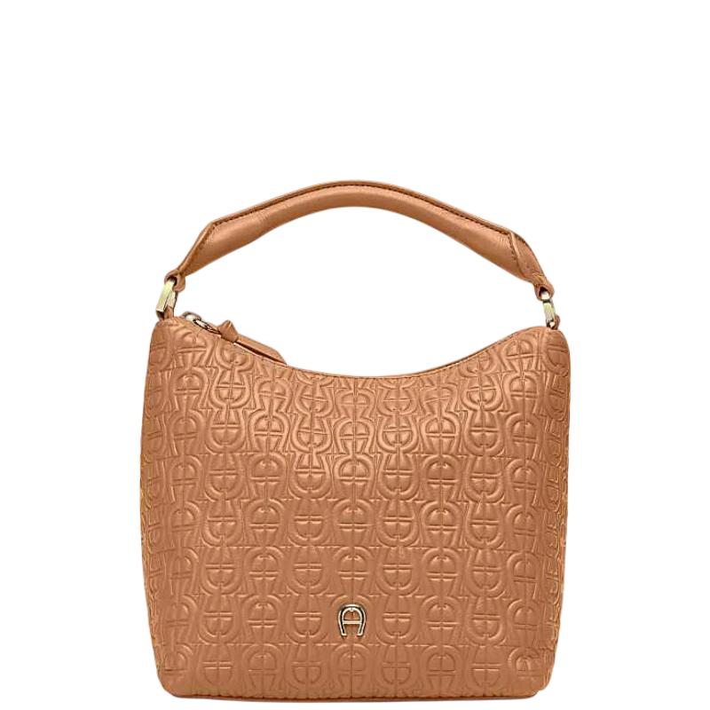 Aigner Small Zita Logo Hobo Bag