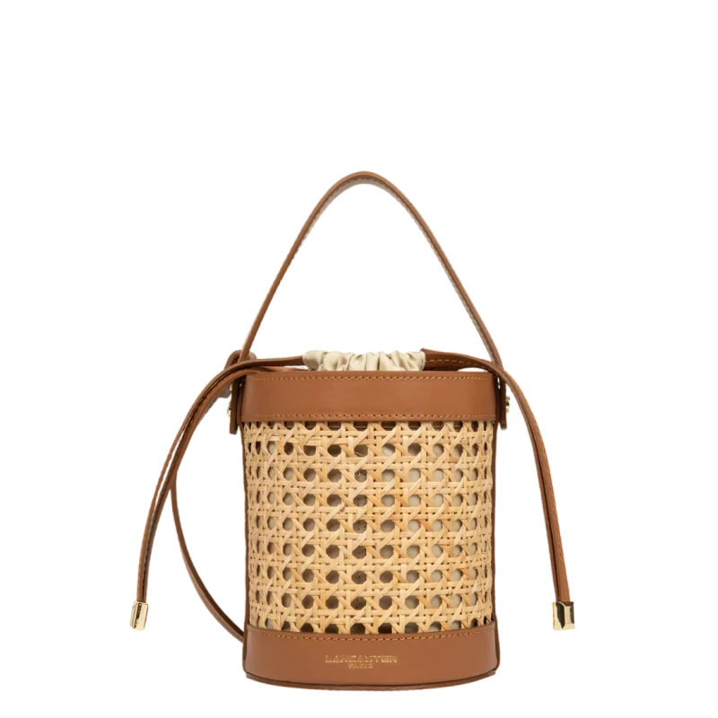 Lancaster Small Bucket Bag Cannage Rotin