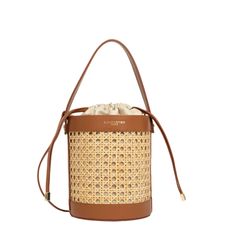 Lancaster Medium Bucket Bag Cannage Rotin